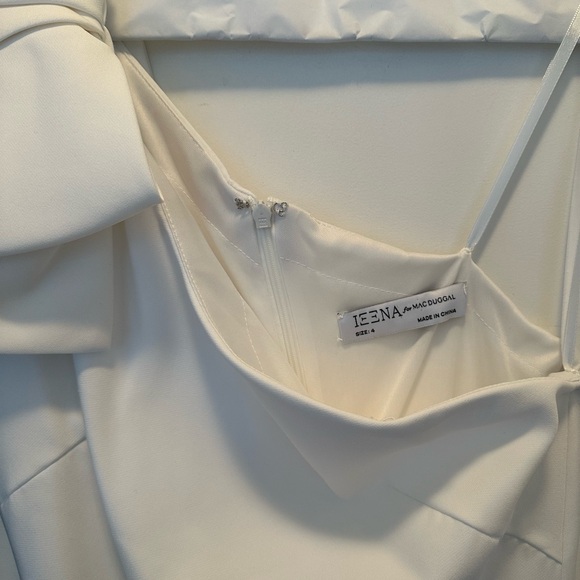 MacDuggal White Bow One Shoulder Gown - Picture 4 of 4